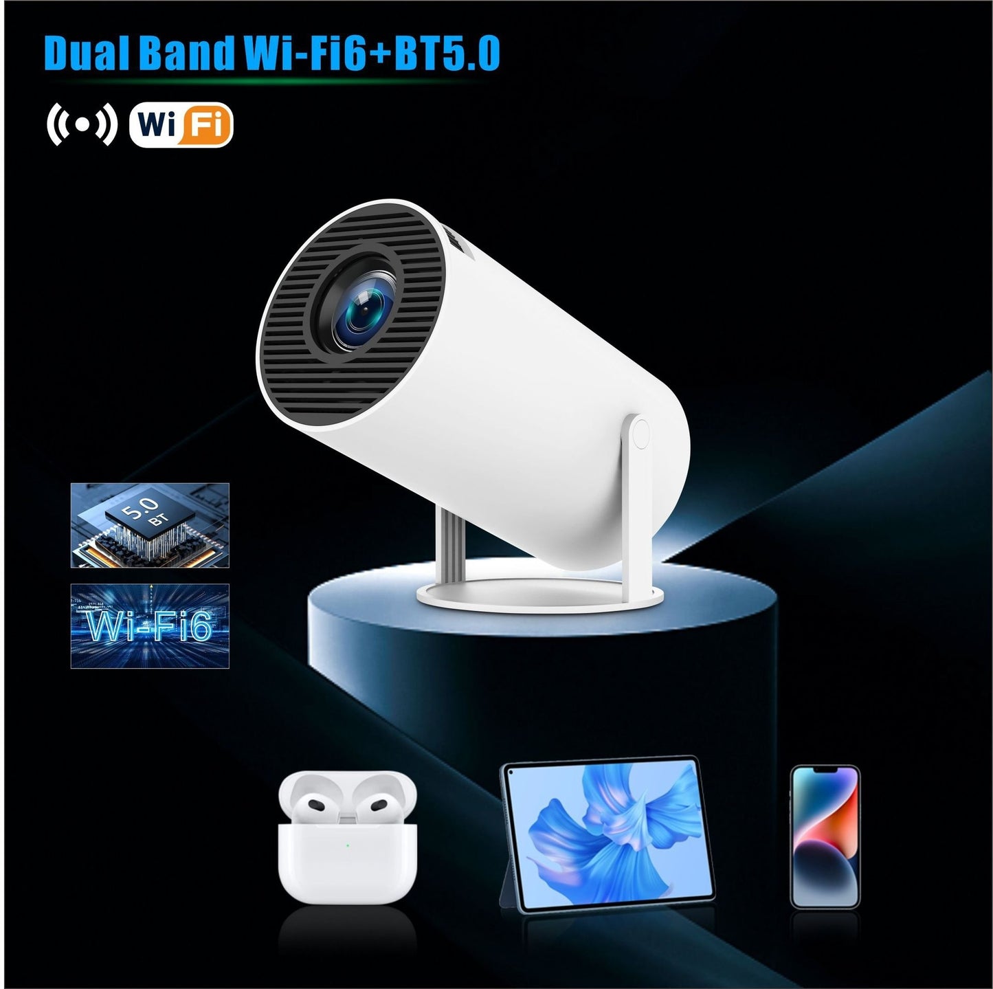 HY300 Pro Projector Home Theater Entertainment Portable Small Projector